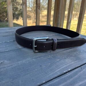 NEW Lucky Brand Brown Belt Womens Size 38 Brown Leather Plain Basic NWT